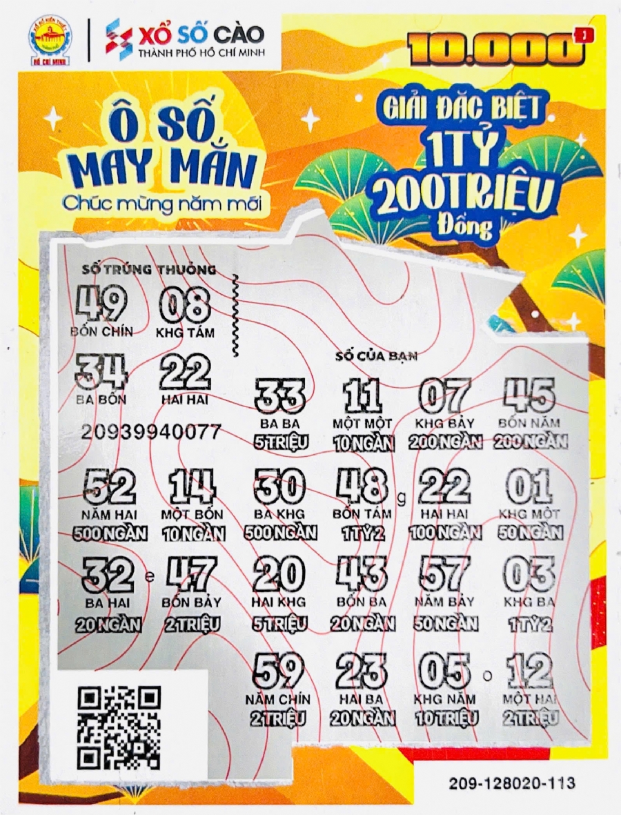 Ô số may mắn 209